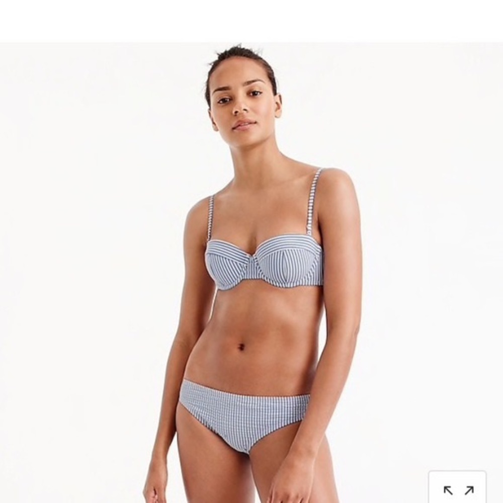 Jcrew seersucker bikini size 36C top L bottom